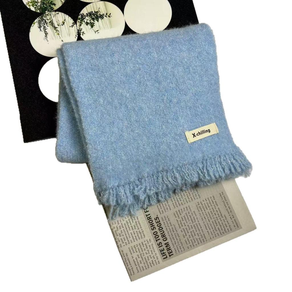 Wełniany Szalik Dzianinowy w Koreańskim Stylu z Frędzlami dla Kobiet – Wszechstronny, Ciepły i Stylowy