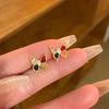 Vintage Colorful Rhinestone Butterfly Stud Earrings Cute Ear Stud Piercing Earrings For Women Girl Party Accessories