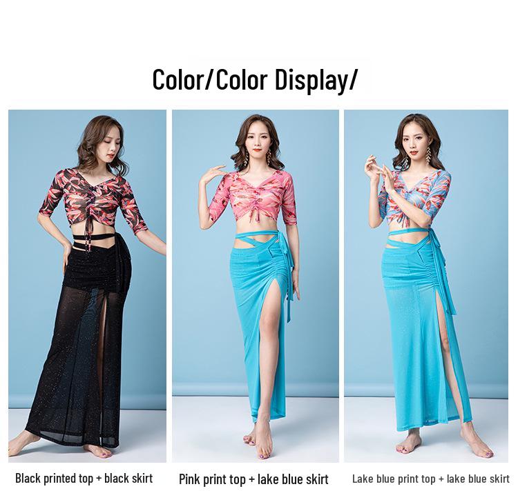 Women's Belly Dance Practice Costume - 2025 New Sexy Oriental Long Dress Beginner Performance Set
