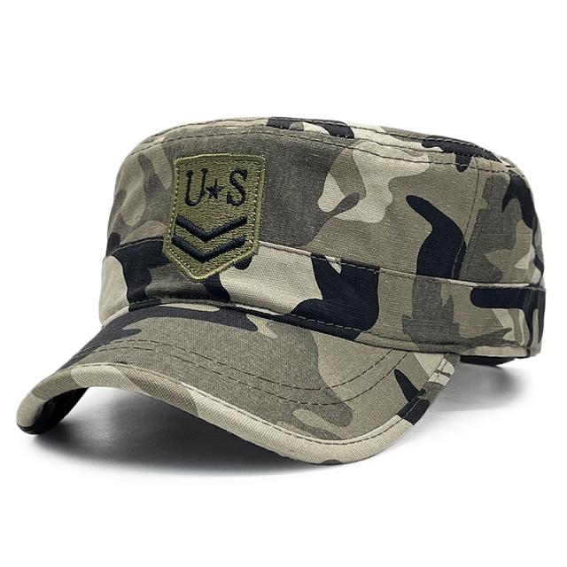 New Embroidery Trucker Hats Gorras Custom Camouflage Cap  Flat Caps US Baseball Cap
