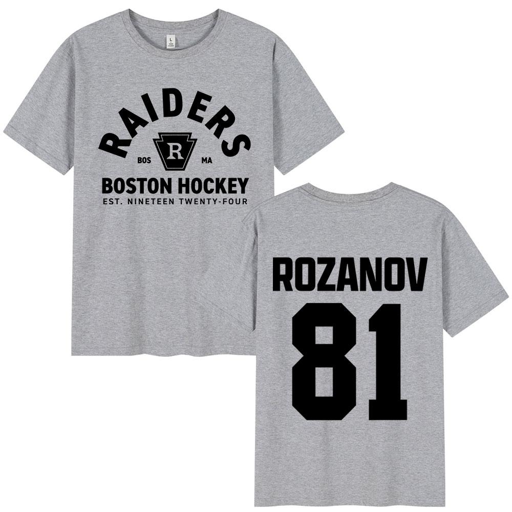 Heated Rivalry Warm Rival LIya Rozanov 81 Boston Raiders Tshirts 2026 Summer Men Women Luxury Fashion Cotton Tshirt Street Y2K