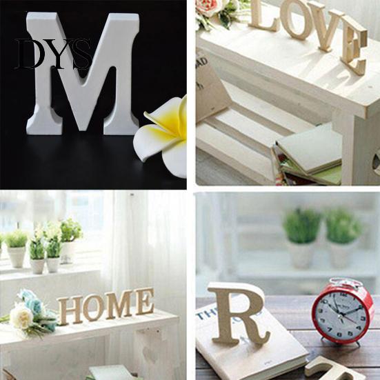 White Wooden Letter Capital Bridal Party Home Shop Name Decor Wedding Favour