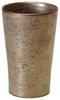 Shigaraki Ware, Hechimon, by Tadashi Tomita, "Silver Flower Mystery" Free-standing Cup, Black and Gold Finish, 30-5666