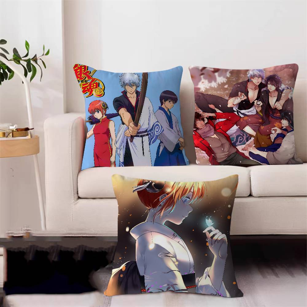 Anime Gintama Pillow Cover Sofa Cushion Cover Home Room Decoration Children Gift