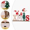Wooden Wooden Xmas Tree Ornaments Natural Wood Handcrafted Santa Claus Decor Wooden Material Exquisite Craft Desktop Decor