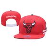 Flat Brim Embroidered Baseball Cap Adjustable Sport Sun Hat Bulls Team