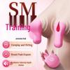 Silicone Nipple Clamps with Multi-Vibration Breast Massager - Erotic Adult Toy