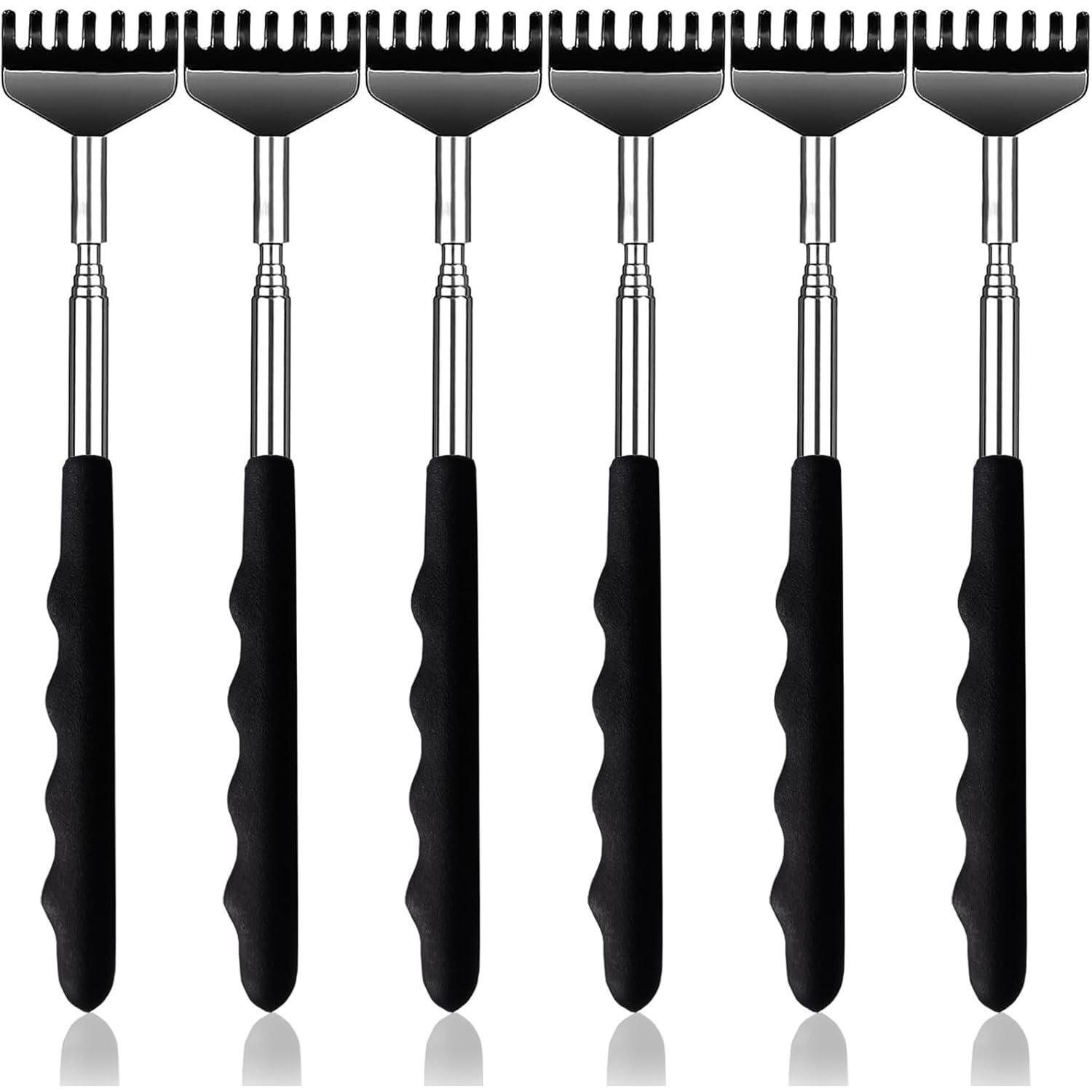 

Чесалка для спины Выдвижная Металлическая Портативная Чесалка для спины для Мужчин Женщин Взрослых, Телескопический Массажер для спины с ПВХ ручками