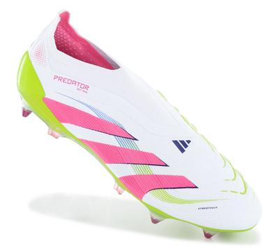 PREDATOR ELITE Senza Lacci LL SG - Scarpe da Calcio da Uomo Bianche ID3848 ORIGINALI