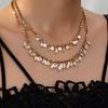European and American Jewelry French Retro Multi-layer Pearl Water Droplet Pendant Tassel Necklace Light Luxury High-end Jewelry