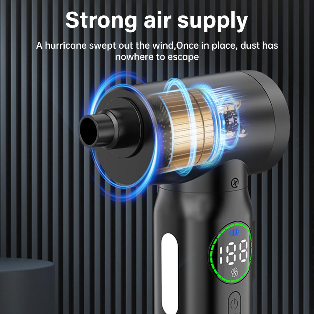 2 in 1 Air Duster Electric Rechargeable Cordless Air Blower 7500mAh Vacuum Cleaner Vehicle mounted Duster Blowers For Car Home