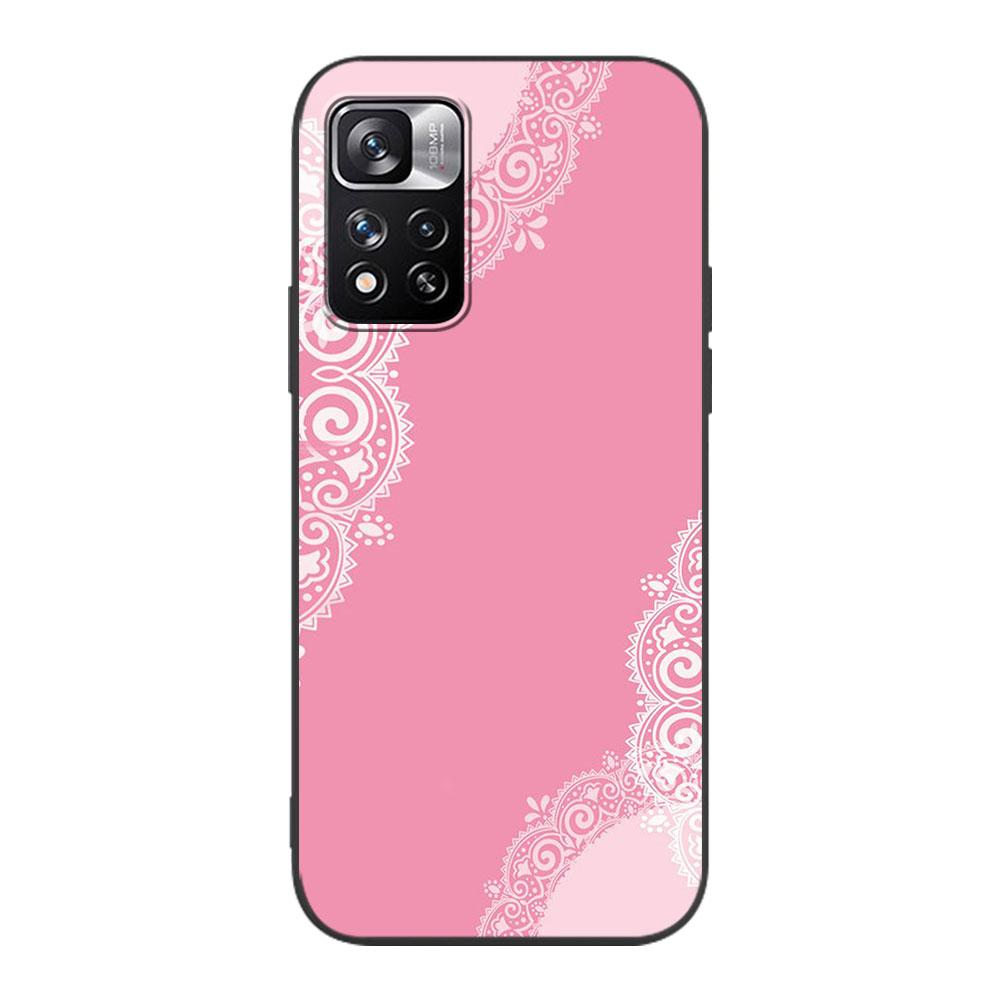 Lace And Flowers Coque pro Xiaomi Redmi Note 11 10 10S 8 9 9S 11E 12 Pro Plus 7 8T 11S 11T 5 Pro Soft TPU černý kryt na telefon