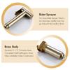 Brushed Gold Brass Hand-held Wall-mounted Bathroom Kitchen Toilet Faucet with Stand Hybrid Hot And Cold Water Bidet Sprayer
