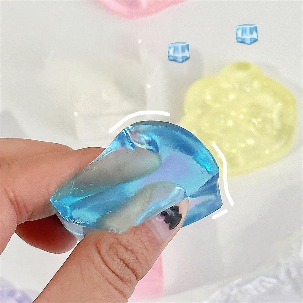 Transparent Cube Fidget Toy Stress Relief Ice Cube Toys Kawaii Squeeze Toy  Party Favors