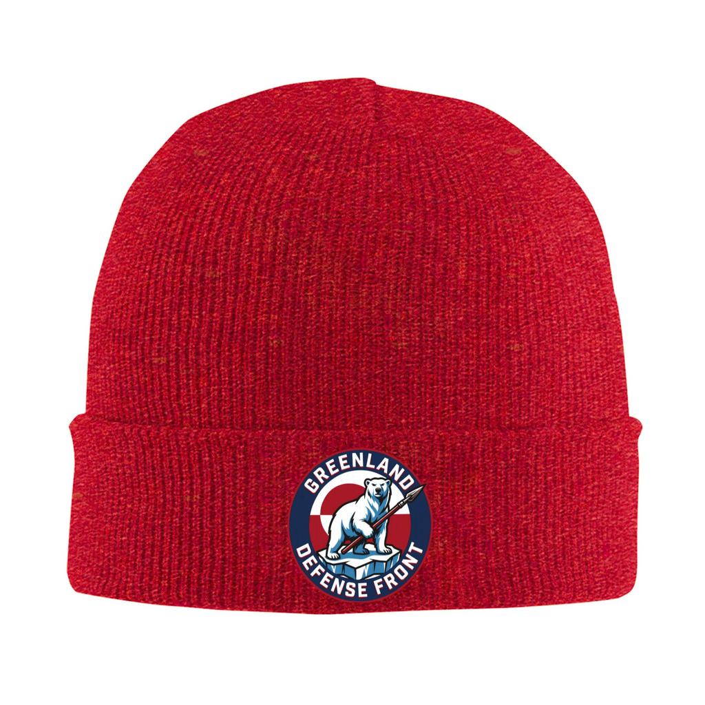Greenland Defense Front Knit Hat Beanie Hats Kpop Thermal Elastic Adult Unisex Bonnet Hats Spring Graphic Cute Caps Gift