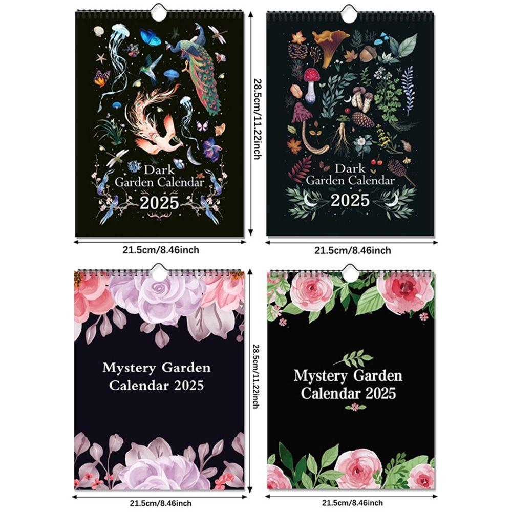 Dark Forest English Wall hanging Calendar INS Calendar Planner 2025 Wall Lunar Calendars  New Year