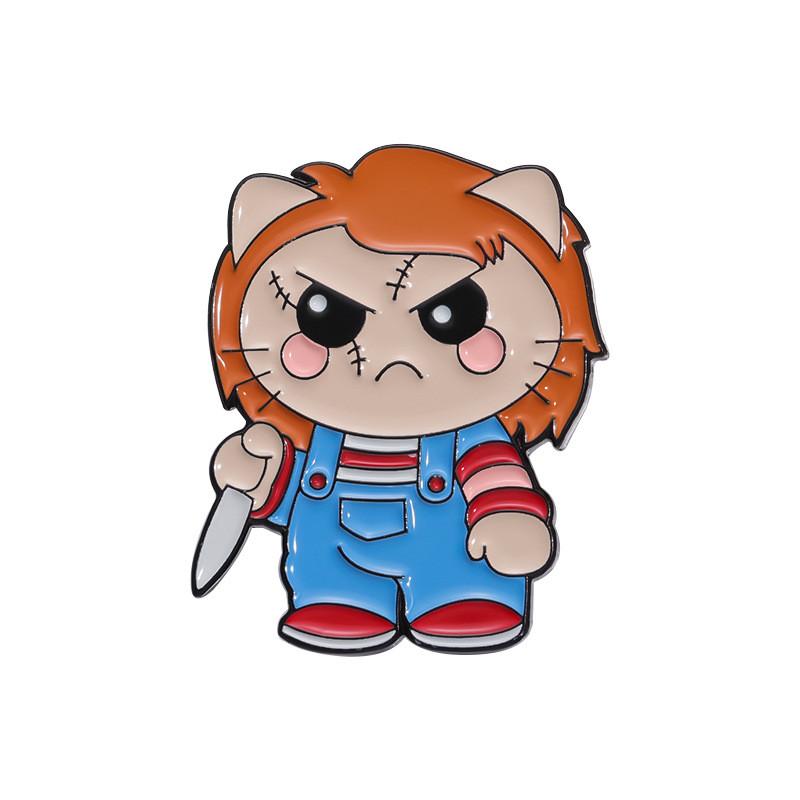 

Trendy Japanese Style Cartoon Character Brooch With Stylish Shapes Geometric QHXZ119