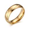 Vnox Hot Wedding Bands Rings For Women Men Gold-Color Stainless Steel Engagement Ring Jewelry