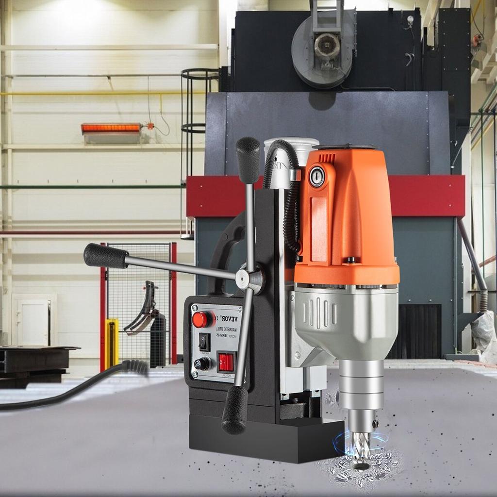 Magnetic Drill 220V-240V Magnetic Drilling Machine 980W, Metal Drill Press High Power 680 Rpm, Multi-Function Metal Drill Press 35MM Core Drilling