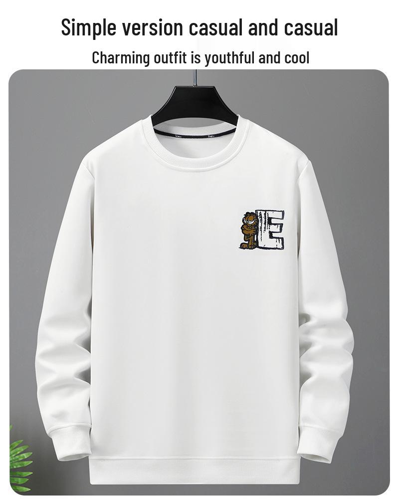 2024 Trendy Oversized Plus Size Men's Sweatshirt - Spring/Autumn Loose Fit (8009)