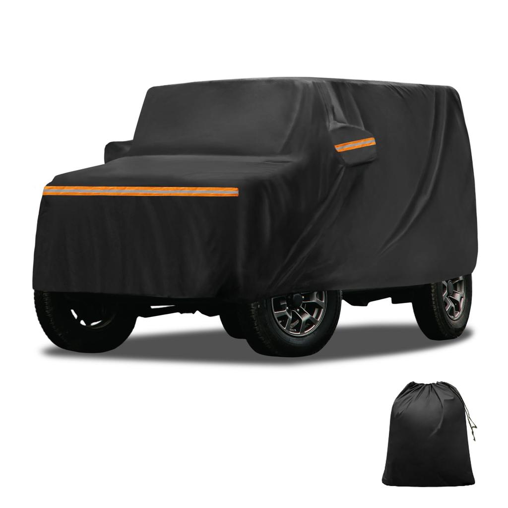 X AUTOHAUX Car Body Cover for Suzuki Jimny Features New Waterproof Fabric Lightweight and Comfortable for Fleece Paint Seat Door and Safety Even if
