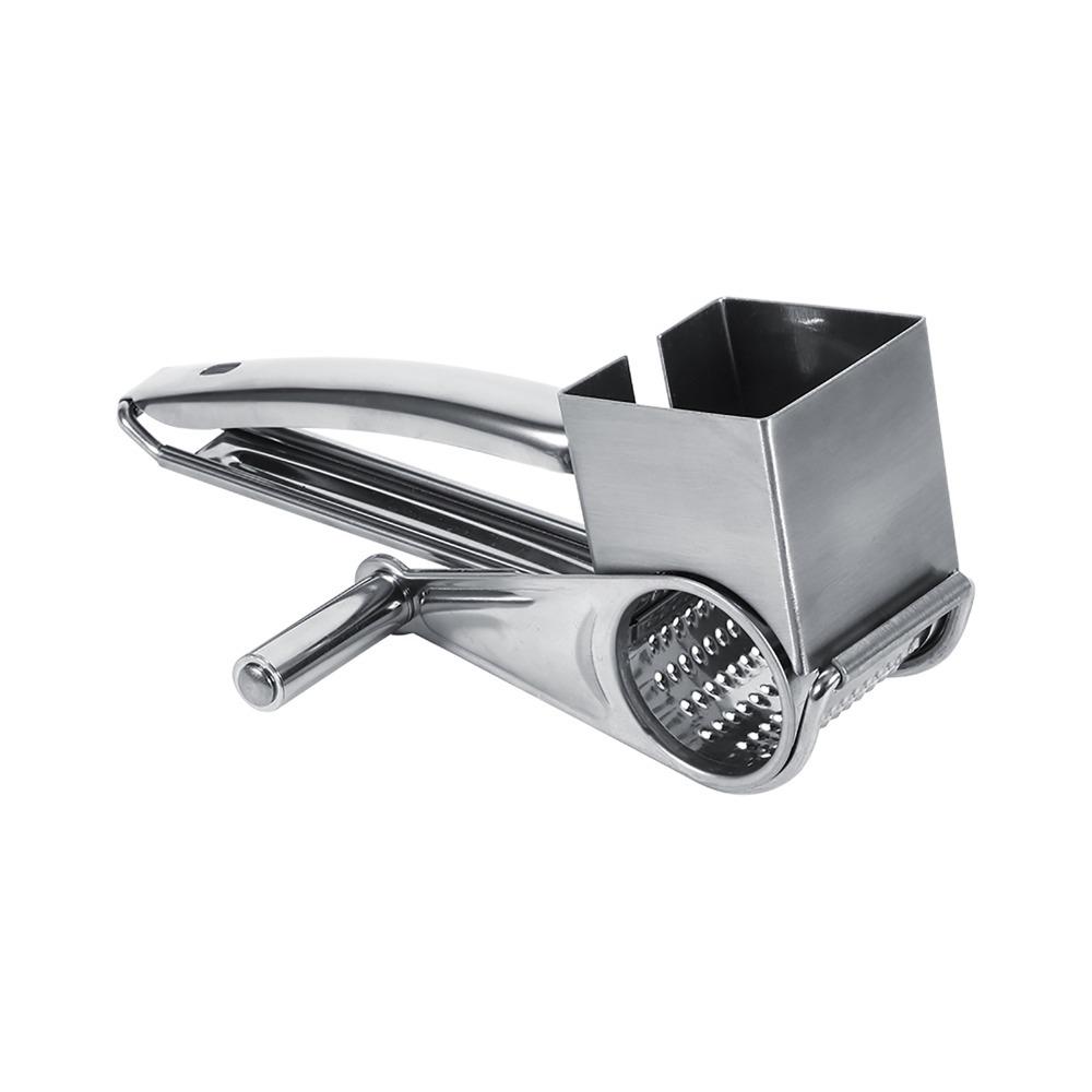 Stainless Steel Rotate Cheese Grater Multifunctional Hand Crank Cheese Shred Tool 1 Drums Ergonomic Slice Shred Tool