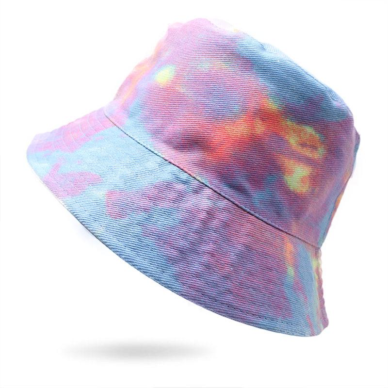 Tie-Dye Women'S Basin Hat Couple Men And Women Simple Sunshade Sunscreen Hat Four Seasons Printing Bucket Hat Tide