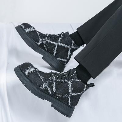 High Top Casual Men's Shoes Trendy  Design Styles Leisure Outdoor Party Daily Youth Office Plus Size Denim Boots 38-45