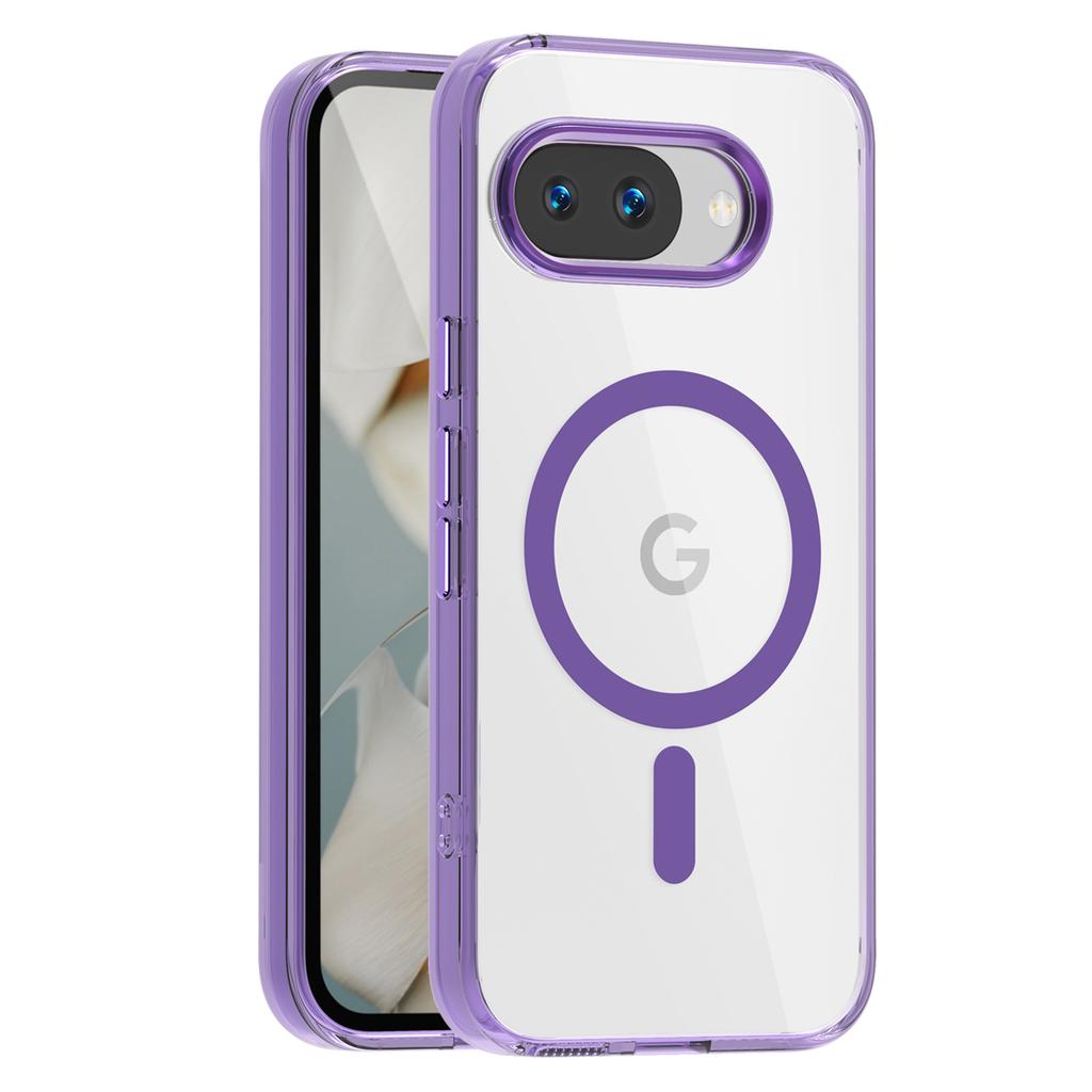 For Google Pixel 9a Case Compatible with MagSafe TPU+PC Transparent Phone Cover
