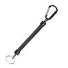 1Pc Tactical Retractable Spring Elastic Rope Portable Fishing Lanyards Outdoor Hiking Camping Carabiner Anti-Lost Phone Keychain