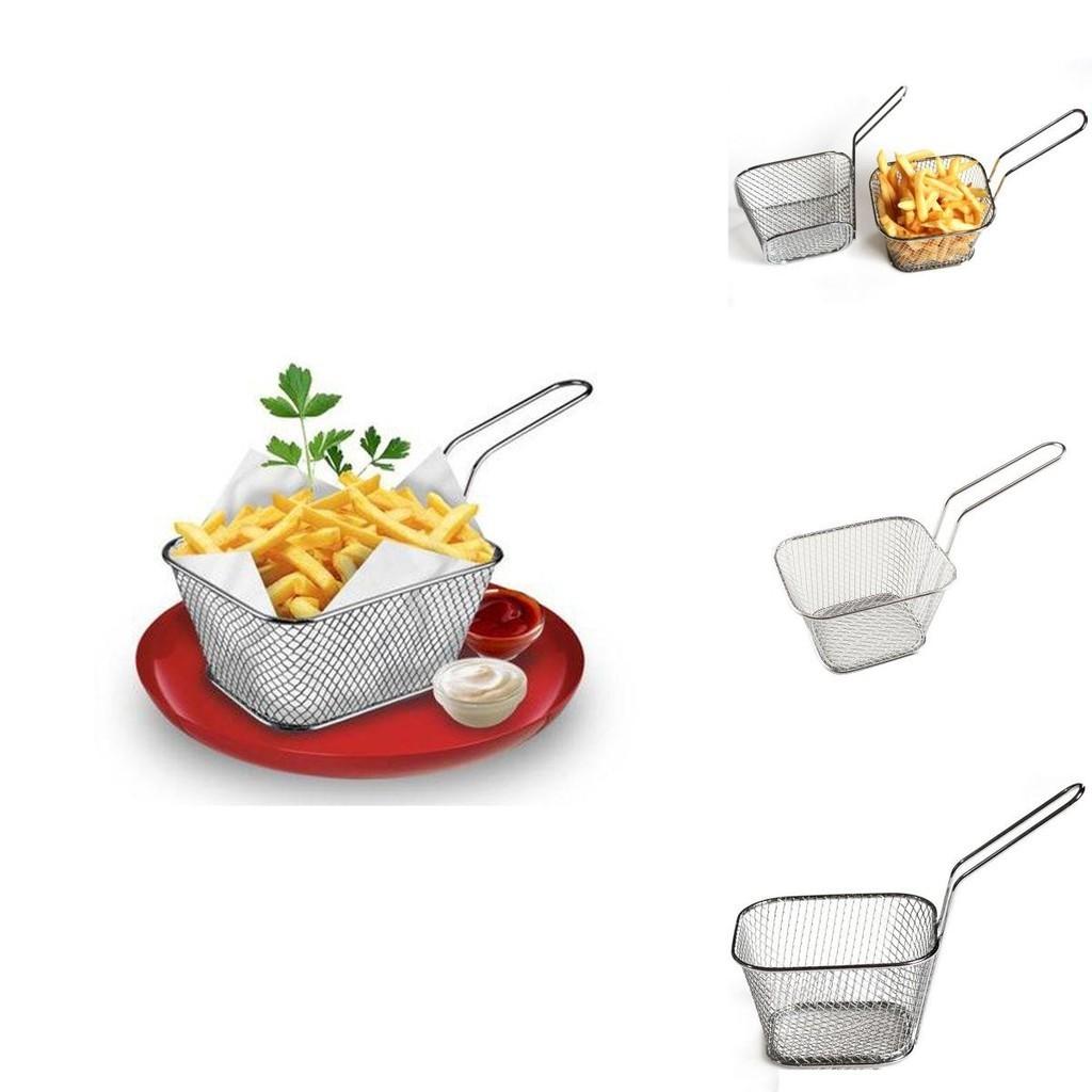 Portable Mini Fryer Mesh Basket For Snacks Deep Fry For Perfectly Crispy Fries Chicken More!