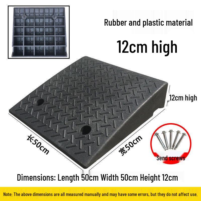 Rubber and Plastic Sloped Threshold Ramp Pad