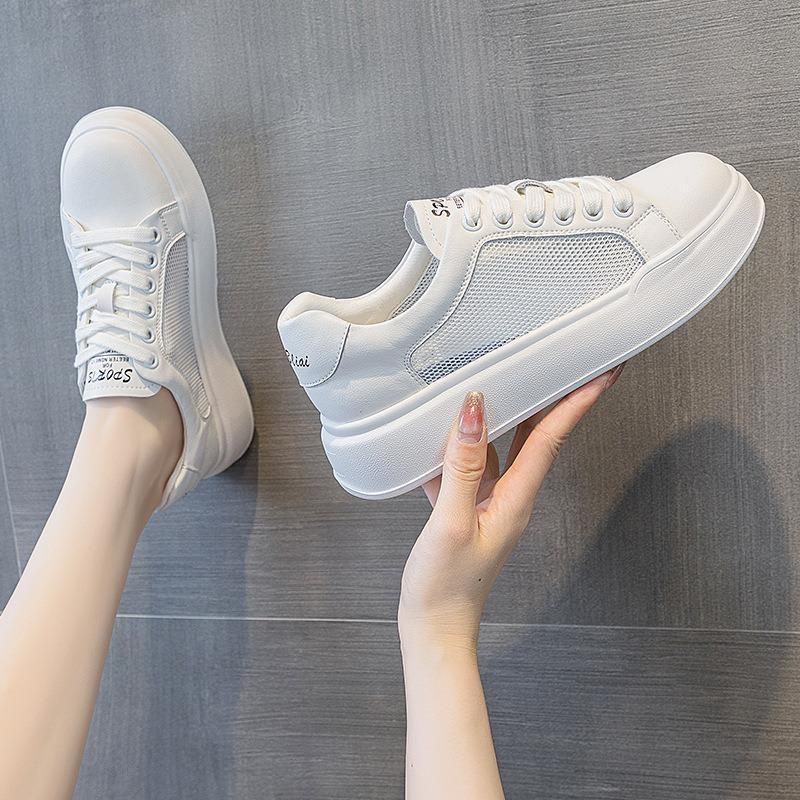 Internet celebrity Han Xiaobai shoes women's new summer breathable net shoes versatile sports white casual board shoes tide