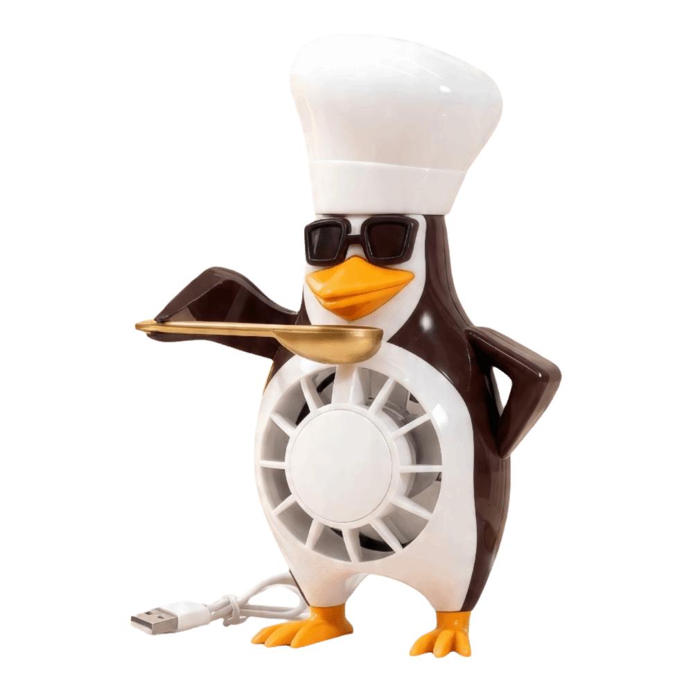 

Creative Design Desktop Fan Mini Size Cute Penguin Fan for 5w/500mAh Children Gift коричневый