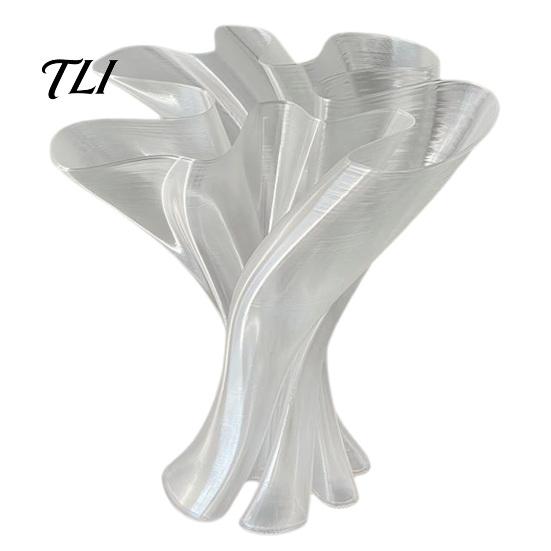 Ceramic Vases for Fresh Flowers Branches Twisted Flower Vase, 3D Printed Irregular Table Decor, Creative Holiday Gifts Lovers Modern Decorative