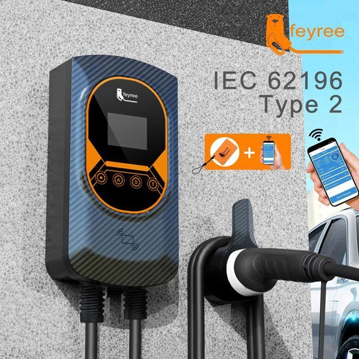 Station de charge 32A chargeur de voiture électrique EVSE Wallbox 7.6KW câble de type 2 IEC62196 contrôle APP.Bazarland30