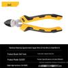 Deli Tools 6/7 Inch Angled Wire Stripping Pliers - Industrial Grade Electrician Cutters (DL0201 02)