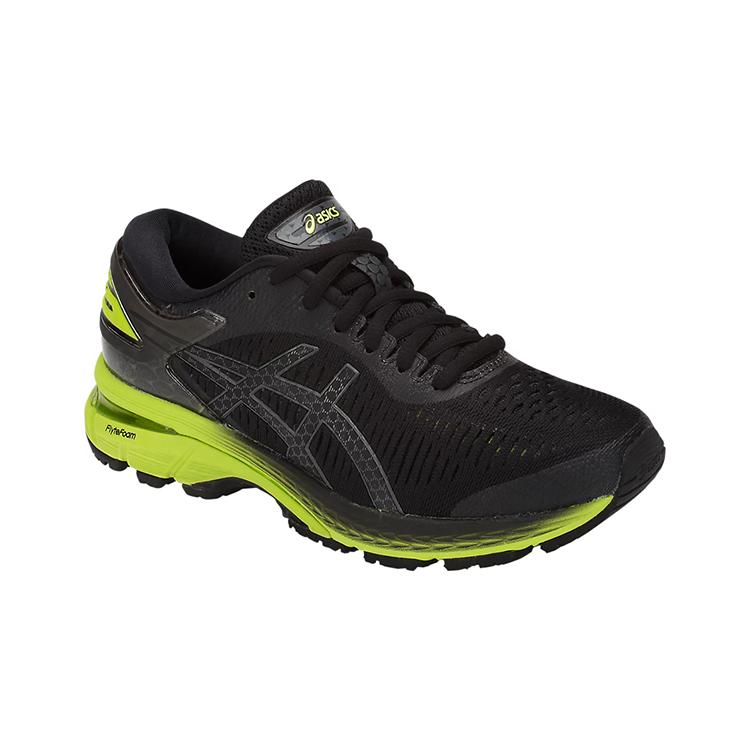 ASICS Gel Kayano 25 Abrasion Resistant Low top Kids' Running Shoes Black Green Teenagers 1014A004-001