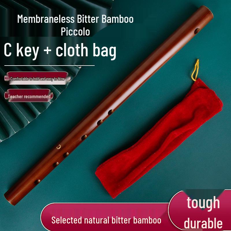 Piccolo Bambusflöte für Anfänger - Mini Antiker Stil Kinderinstrument