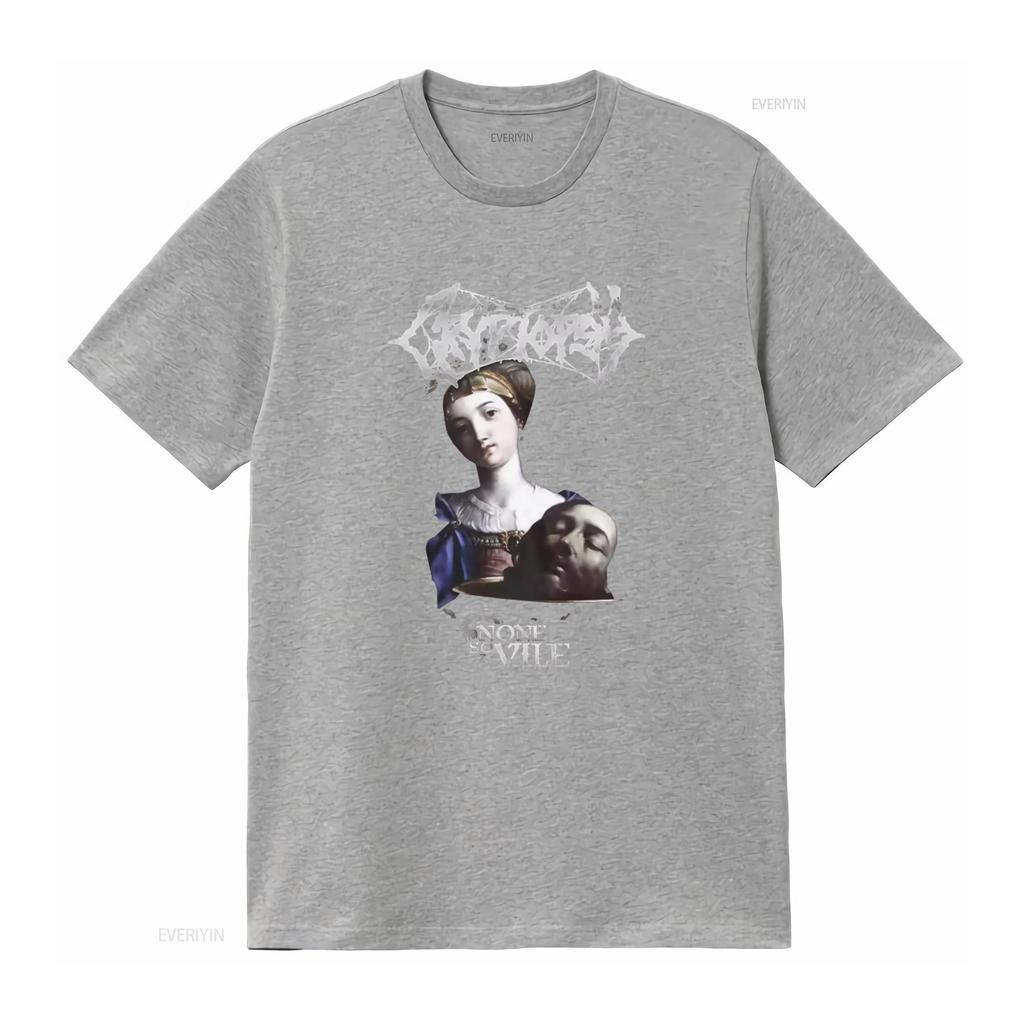 Herren Cryptopsy None So Vile Gothic Kunstdruck T-Shirt X-Large Schwarz vintage Gewaschen Designer-Kleidung Vielseitig Streetwear Unisex