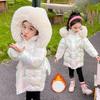Girls Winter Jacket Cute Wings Coats For Girls Warm Hooded Parka Snowsuit Windproof New Children's Clothing