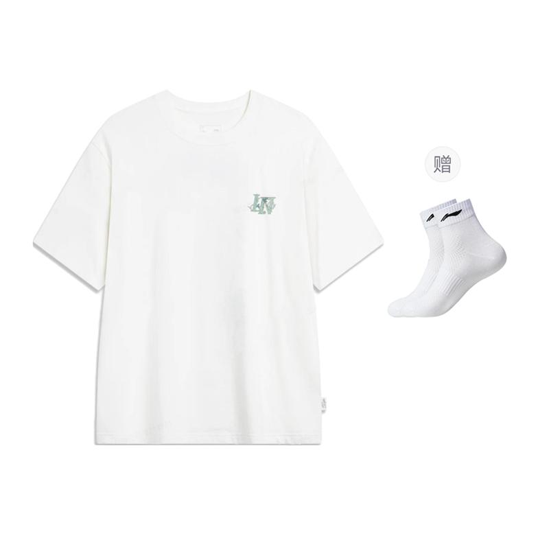 Li Ning Sports Life Collection T Shirt Men's Ivory AHSU319-1