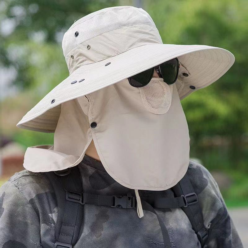 Klassischer Flacher Sonnenhut Mit Großem Schirm Und Sonnenschutz Für Herren Sommerliche Outdoor-Kleidung