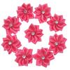 10Pcs Handmade Small Satin Flowers Fabric Rhinestone Flower Appliques For Sewing Craft Wedding Decorations 2.8cm
