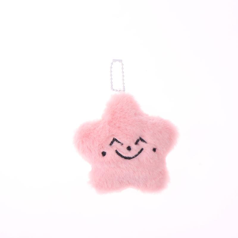 1/3 st Rosa Stjärna Plysch Nyckelring Tecknad Gosedjursdocka Nyckelring Väskhänge Ryggsäcks Hängande Dekoration Fansamling Gåvor