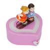 Cute Lovely Kissing Lovers Music Box Musical Jewelry Box Birthday Gift Home Table DecorationPink