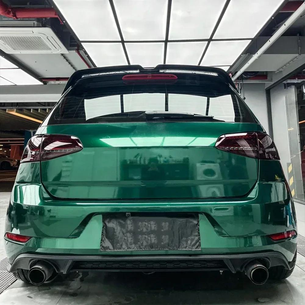Car PET Agate Green Metallice Vinyl Film Auto Decal Sticker With Air Release Technology Motorcycle Car Body Decor Accessories