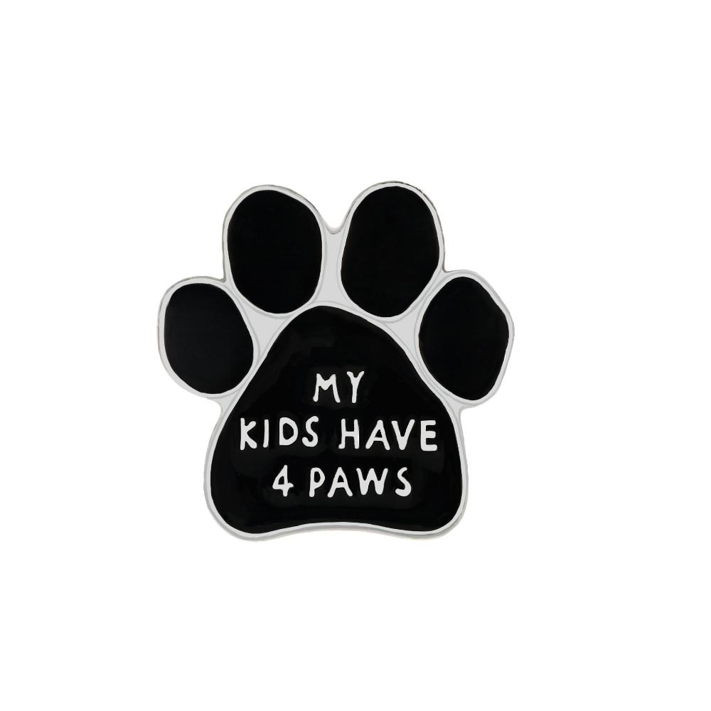 I LOVE MY DOGS Paw Brooch Rescued Puppy Pet Cartoon Animal Enamel Pins BackPack Jackets Metal Lapel Pin Cute Badge Jewelry Gift
