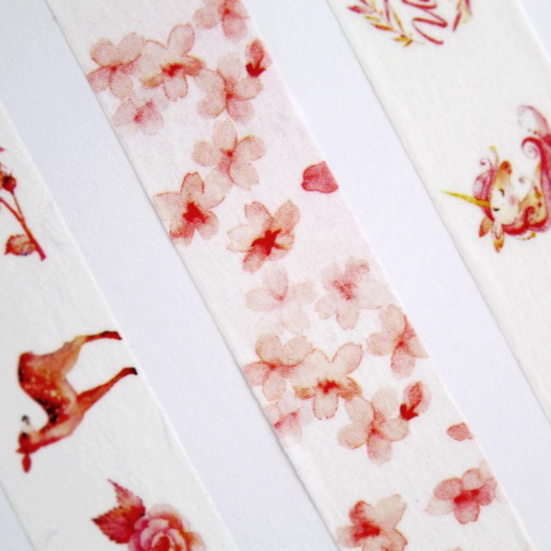1Roll Kawaii Mini Pattern Washi Mask Tape Creative Collage DIY Junk Journal Scrapbooking Material Cute Stationery Stickers