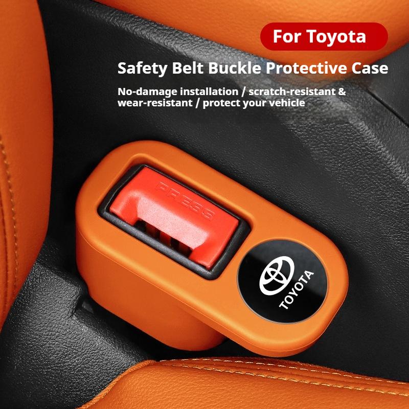 AJQ3 Suitable for Toyota Rav4 CHR Yaris Prius Avensis Corolla Seat Belt Socket Protective Cover Plug Seat Car Interior Products TPE